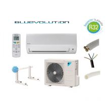 Daikin - pret a poser climatisation 6000W R32 bluevolution reversible FTXF60A + kit de pose 12 metres + support mural