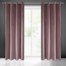 Prêt rideau pierre 140 x 250 cm rose poudre