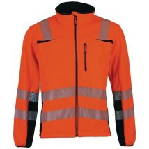Asatex - Warnschutz-Softshelljacke Prevent Trendline orange / schwarz Größe xl - PTW-SN/XL/68