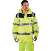 Asatex Prevent Warnschutzparka heraustrennbares Steppfutter 3150 Gr. l neongelb/grau