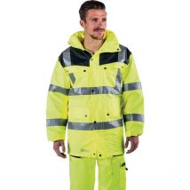 Asatex Prevent Warnschutzparka heraustrennbares Steppfutter 3150 Gr. 2XL neongelb/grau