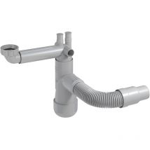 Flexloc Universal-Platzspar-Siphon für Küchenspüle, flexibles Ablaufrohr aus recyceltem Kunststoff - Prevex