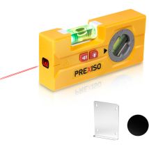 Prexiso Niveau À Bulle Laser 2-en-1, Mini Niveau Torpille Avec Led, Niveau De Poche Magnétique Et Rotatif, Laser 10 M Pour Cadres, Marquage Mural, 