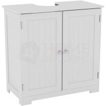 Home Discount - Priano 2 Door Under Sink Cabinet Bathroom Cupboard Storage Unit, White