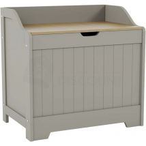 Priano Laundry Chest Bathroom Cabinet Hamper Basket Towel Storage, Grey