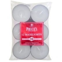 Prices White Maxi Tealights Pack of 12