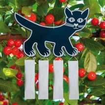 Prima Flora 660006 Espantajo con bandas intermitente negro/plata 41,5 x 28,7 x 2,4 cm