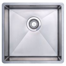 Prima - R10 1.0 Bowl Undermount/Inset Kitchen Sink with Waste Kit 440mm l x 450mm w - Stainless Steel