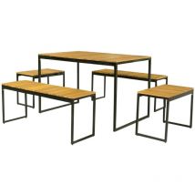 Bistro-set Palma Aluminium/holz Bistro Set - Primaster