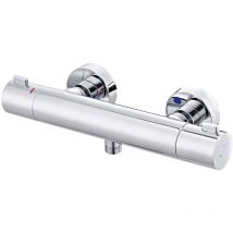 Primaster - Brausethermostat Prag verchromt Verbrühschutz bei 38° c Cool Touch