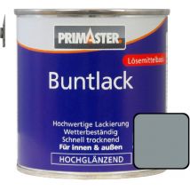 Buntlack 125ml Silbergrau Hochglänzend Wetterbeständig Holz & Metall - Primaster