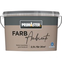 Primaster Farbambiente Wandfarbe Matt Naturbraun 2,5 L Wandfarbe