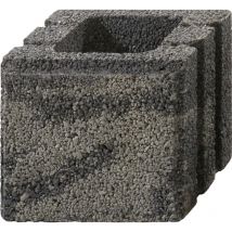 Primaster - Mauerstein Garten 25 x 25 x 20 cm grau anthrazit nuanciert Mauersteine & Betonblöcke