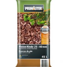 Pinienrinde 25-40 mm 45 l Primaster Hochwertiger Rindenmulch für Gartenpflege und Unkrautunterdrückung