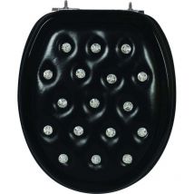 WC-Sitz mit Strasssteinen Absenkautomatik Soft schwarz - Primaster