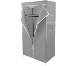 Armadio guardaroba in acciaio tessuto 70 x 45 x 155 cm grigio - Primematik