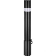 Primematik - Borne en acier avec socle enterré amovible 76x600mm couleur noire