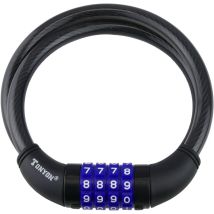 Primematik - Câble en acier avec cadenas pour vélo 12x800mm combinaison