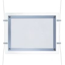 Primematik - Cadre carré avec éclairage led acrylique A2 670x495mm recto-verso pour affiche publicitaire o signe