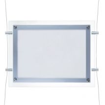 Primematik - Cadre carré avec éclairage led acrylique A3 495x372mm recto-verso pour affiche publicitaire o signe