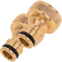 Confezione da 2 gruppi adattatori rubinetto con filetto femmina 3/4' in ottone - Primematik
