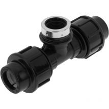 Primematik - Confezione da 5 unità Raccordo a t con filetto femmina in polietilene 20 mm x 1/2" per impianto di irrigazione