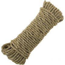 Corde torsadée en sisal 3 torons 10 m x 6 mm naturel - Primematik