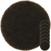 Feltro adesivo per mobili Rotondo 27mm marrone 8 unità - Primematik