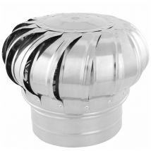 Primematik - Galvanized steel rotating chimney cowl cap spinner anti-downdraught 200 mm pipefit