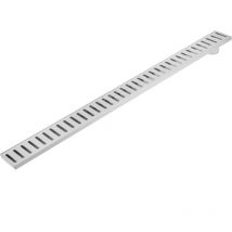 Primematik - Gouttière de drainage 90x7.5cm avec grille en acier inoxydable mat