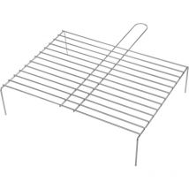 Griglia barbecue semplice in ferro zincato con manico 50x38 cm - Primematik