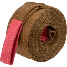 Primematik - lingue en sangle, Sangle de chargement 10m x 180mm 6000Kg pour levage et grues, Couleur marron