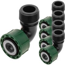 Primematik - Lot de 5 unités coude de collecteur filetage lâche 1 pouce couleur noire