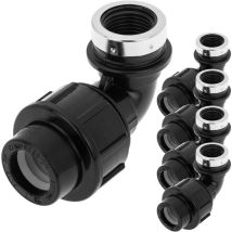 Primematik - Pack De 5 Unidades Terminal De Rosca Hembra Acodada De Polietileno 20 Mm X 1/2" Para Sistema De Riego