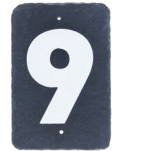 Primematik - Numéro 9 en ardoise 180x120mm marquage