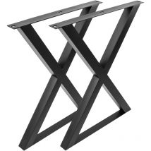 Piedini in 'x'. Gambe da tavolo in acciaio 590 x 50 x 710 mm 2-pack - Primematik