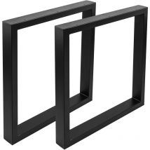 Primematik - Piedini rettangolare. Gambe da tavolo in acciaio 680 x 80 x 710 mm 2-pack, base 680 x 80 mm