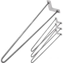 Pies para mesa y mueble estilo vintage Patas en acero 2 varillas 71 cm 4-pack - Primematik