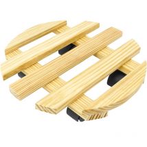 Primematik - Plateforme circulaire en bois avec roulettes 30 cm