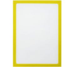 Pochette Magnétique D'Affichage Document En Format A5 Avec Cadre Flexible Jaune - Primematik