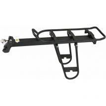 Primematik - Portaequipajes trasero metálico con barandilla para bicicleta 38x14cm