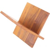 Primematik - Porte-revues en bois de teck pour le rangement de livres, magazines et journaux en forme de v
