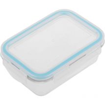 Rectagular hermetic compartment glass food container 330 ml - Primematik