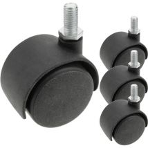 Rotelle pivotanti ruote di nylon senza freno 40 mm M10 4 pack - Primematik