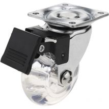Rotelle pivotanti ruote industriale di poliuretano e pvc trasparente com freno 50 mm - Primematik