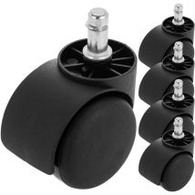 Roulettes pivotantes roue en nylon et pvc sans frein 50 mm M10 5 pack - Primematik