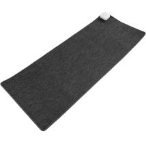 Primematik - Tapis et surface chauffante gris foncé de 80x32cm 77W moquette thermique pour bureau sol et pieds