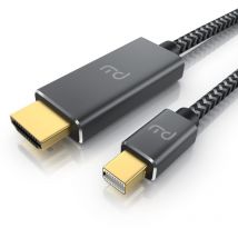 4k Mini Displayport 1.4 zu Hdmi 2.0 Kabel - Mini dp Adapter - 4k@60Hz - Thunderbolt 1-2 - Audio und Video - für MacBook, Surface Pro, Lenovo - 1m