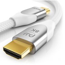 Primewire - 8K Premium hdmi Kabel 2.1 mit Nylonummantelung, 7680 x 4320 @ 120 Hz mit dsc - 0,5m