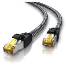 Primewire - Patchkabel cat 7 Rohkabel mit Baumwollummantelung - Gigabit Ethernet lan Kabel - 10 Gbit/s - s/ftp pimf Schirmung - Netzwerkkabel - 15m